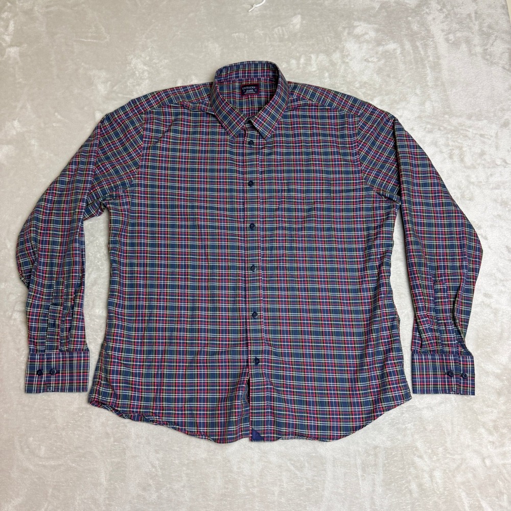 UNTUCKit Walker Road Plaid Button Down Shirt Men XL Slim Fit Preppy EUC
